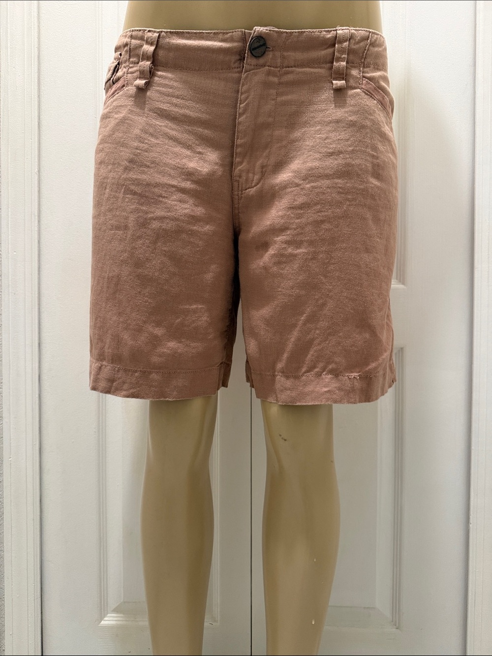 Sanctuary Men's Flat-Front Shorts in Dusty Salmon
